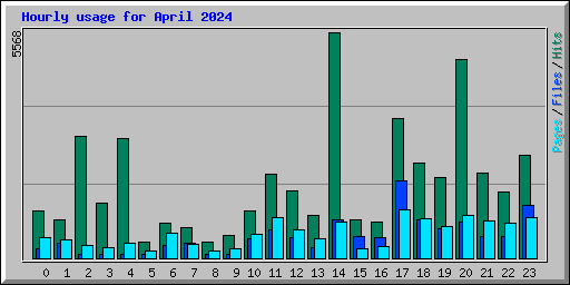 Hourly usage for April 2024