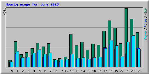 Hourly usage for June 2026
