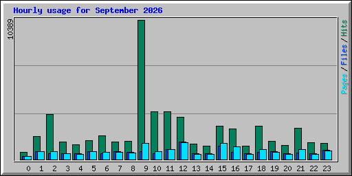 Hourly usage for September 2026
